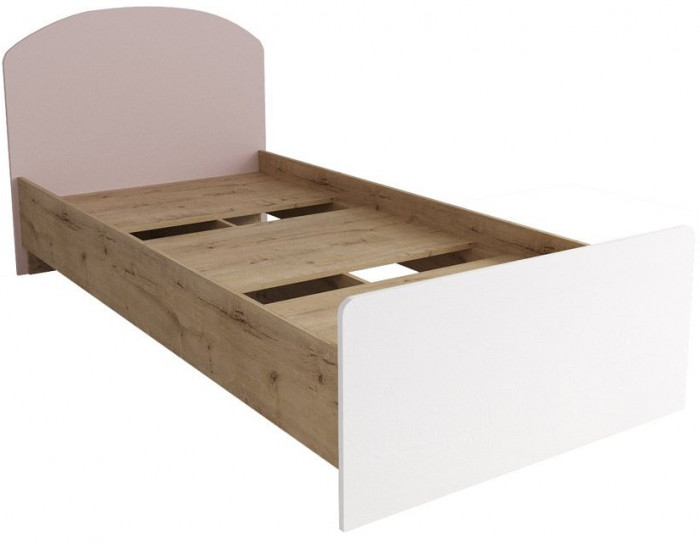 Модульная детская Лавис, композиция 3, Белый/Белый софт / Роза