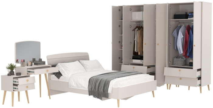 Афина Спальня 20-1400, кашемир серый