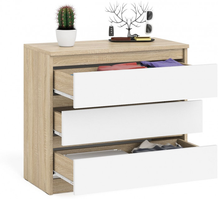 Мори Комод МК800.1, дуб сонома/белый