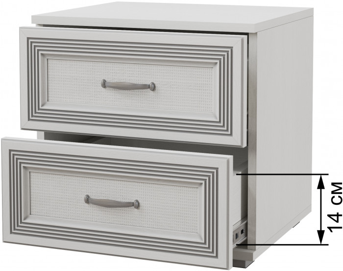 Модульная спальня Ливорно, набор 4, Ясень анкор светлый