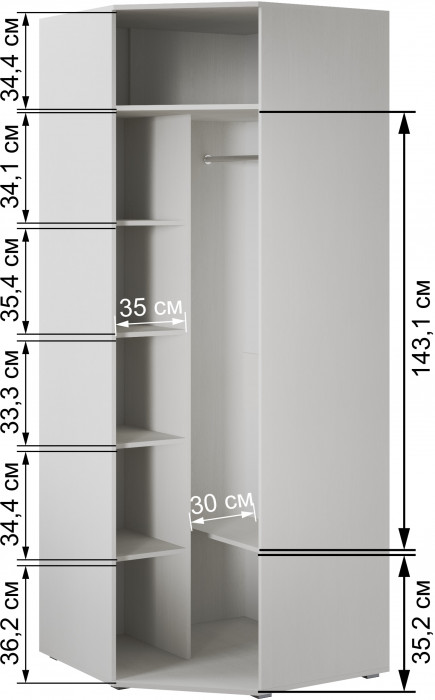 Модульная спальня Ливорно, набор 4, Ясень анкор светлый