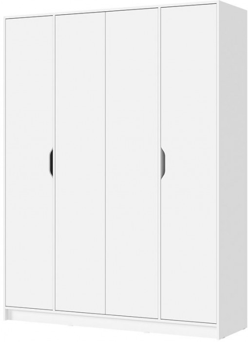 РУНА ШК 04 Шкаф 4-х створчатый Фасад БЕЛЫЙ/Корпус БЕЛЫЙ