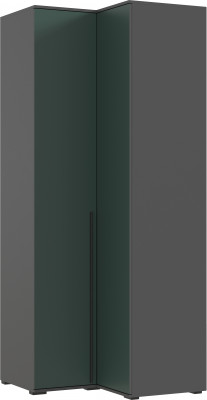 Норд Шкаф угловой, Графит/Изумрудный