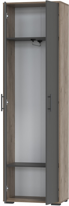 Прихожая 2-3430дкт/граф Домино - Шкаф для одежды, дуб крафт табачный/графит