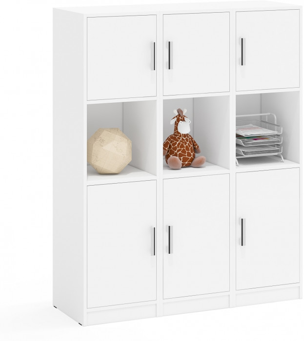 Три Пенала С-МД-СК9П к компьютерному столу С-МД-СК9, белый шагрень