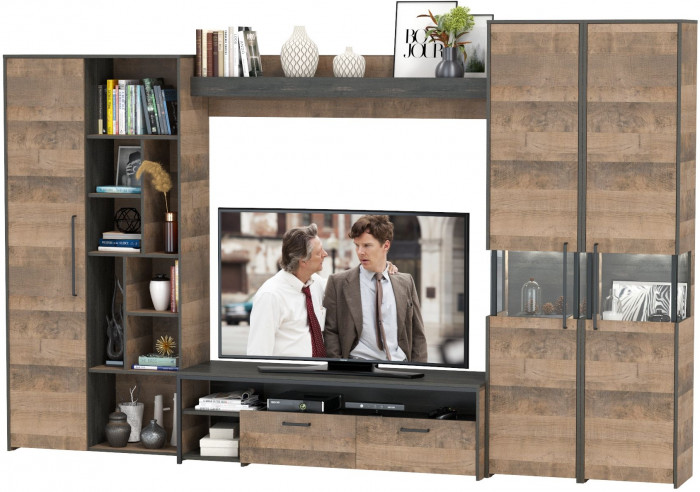 Трувор Гостиная 033, дуб гранж песочный/интра