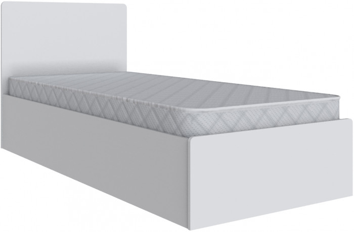Кровать 90х200 Мадрид с настилом ДСП (МД-1), Белый