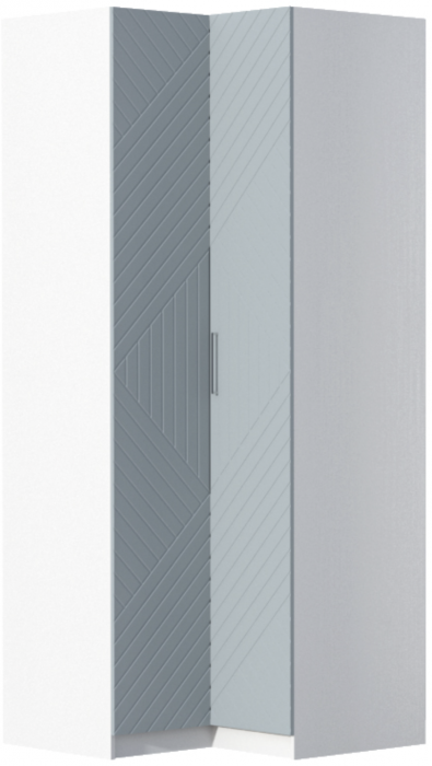 Шкаф угловой "Иннэс-7" - Белый/Монблан Р-856